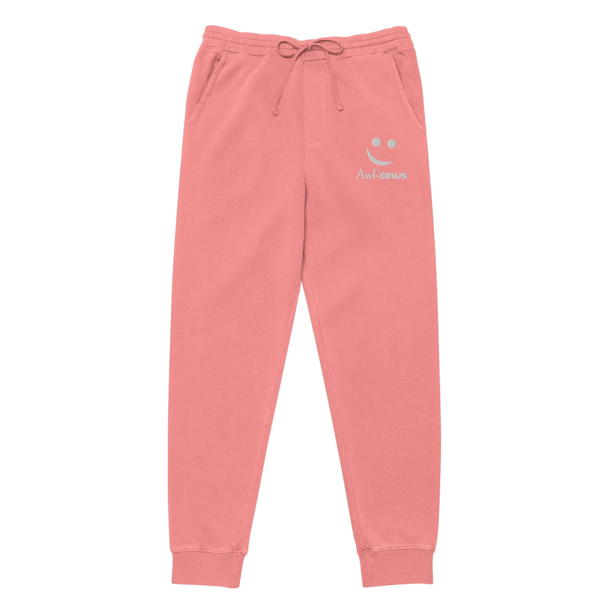 AwRans | Premium Unisex pigment-dyed sweatpants sweatpants AwRans Clothing unisex-pigment-dyed-sweatpants-pigment-pink-front-688d531bb0820