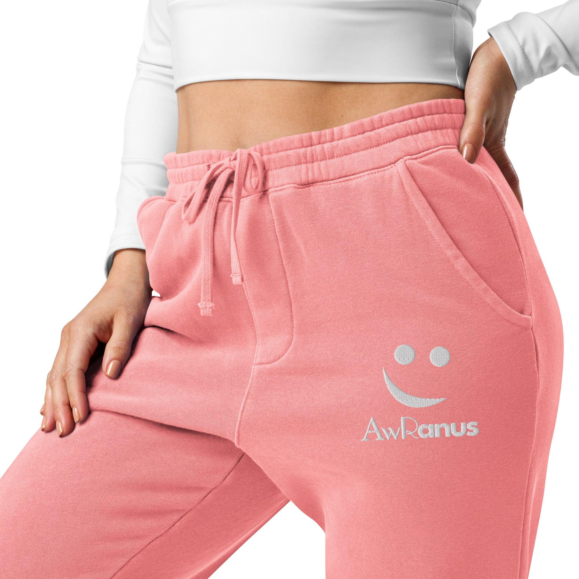 AwRans | Premium Unisex pigment-dyed sweatpants sweatpants AwRans Clothing unisex-pigment-dyed-sweatpants-pigment-pink-left-688d531bae5dd