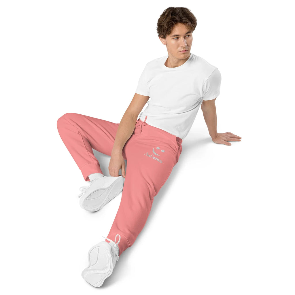 AwRans | Premium Unisex pigment-dyed sweatpants sweatpants AwRans Clothing unisex-pigment-dyed-sweatpants-pigment-pink-left-front-2-688d531bad7d1