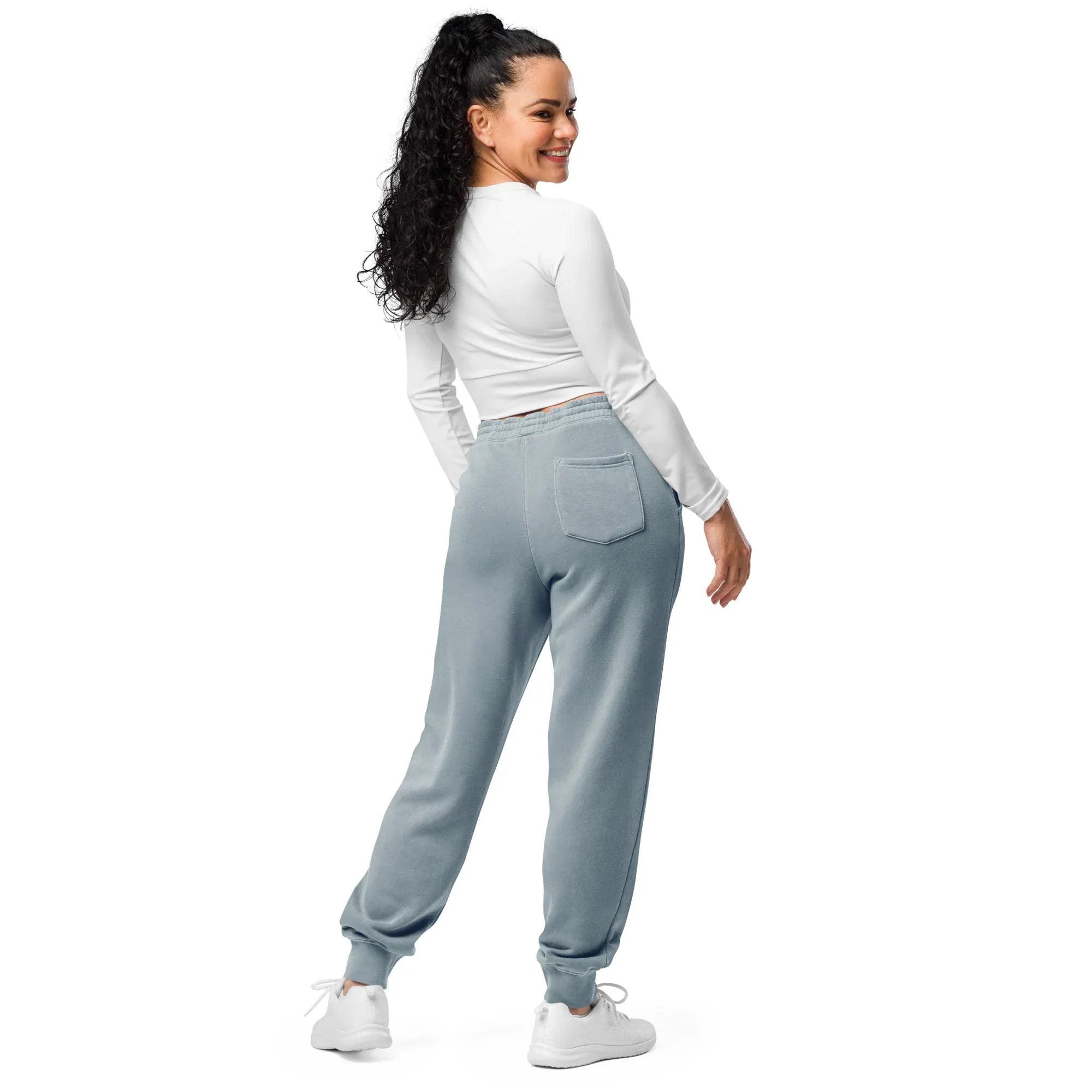 AwRans | Premium Unisex pigment-dyed sweatpants sweatpants AwRans Clothing unisex-pigment-dyed-sweatpants-pigment-slate-blue-back-688d531baf74c