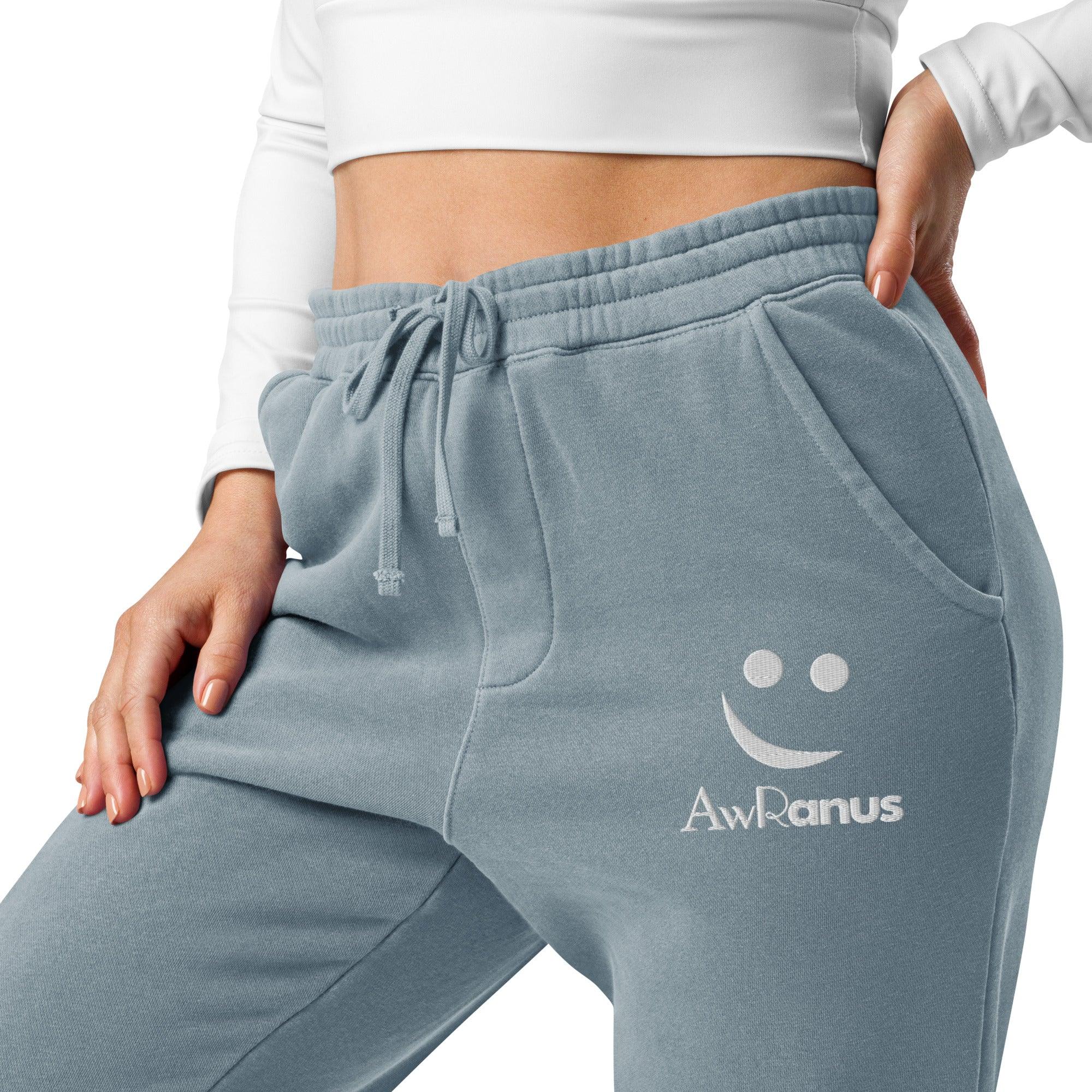 AwRans | Premium Unisex pigment-dyed sweatpants sweatpants AwRans Clothing unisex-pigment-dyed-sweatpants-pigment-slate-blue-left-688d531baefff