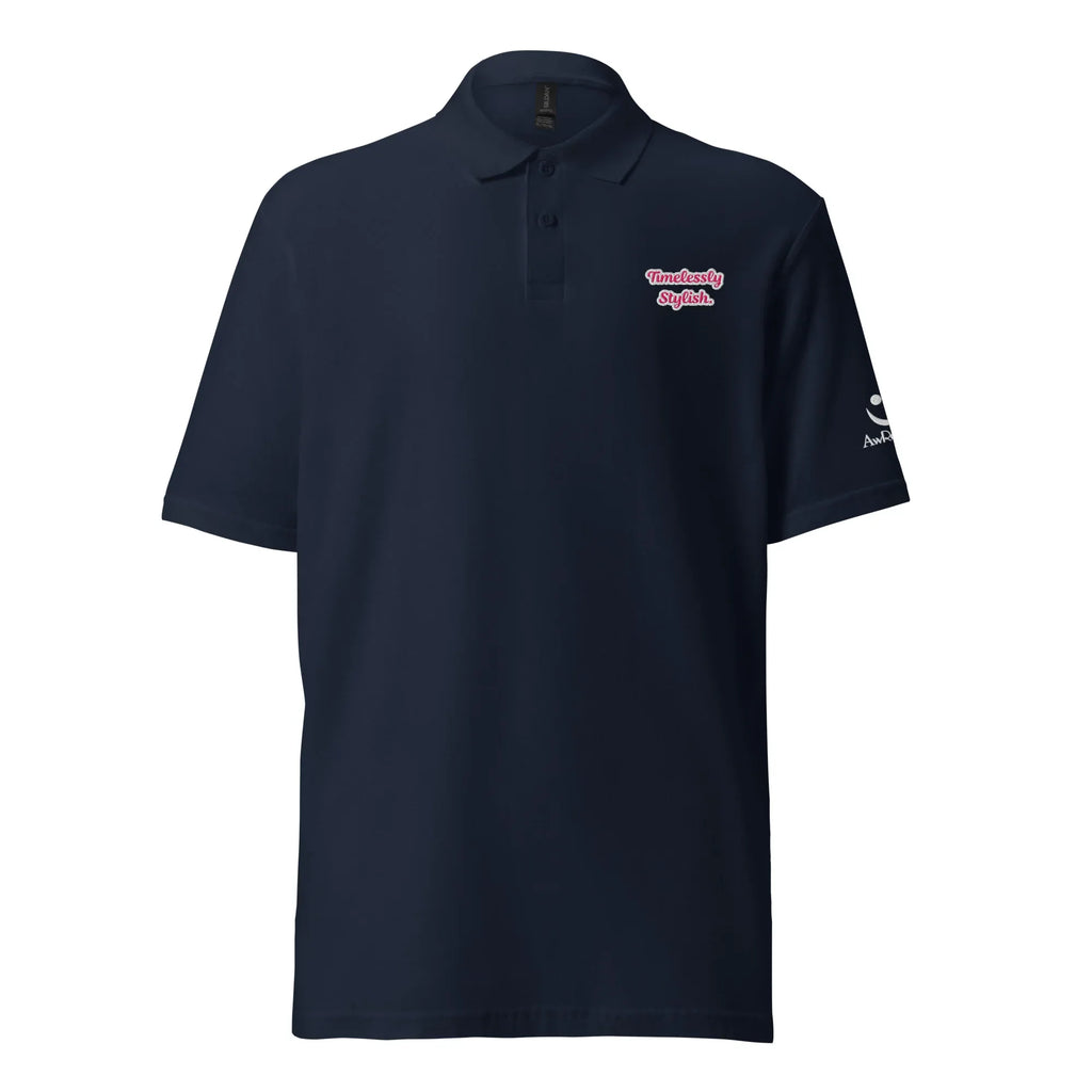 Timelessly Stylish | Unisex Pique Polo Shirt polo shirt AwRans Clothing unisex-pique-polo-shirt-navy-front-67b7d6ce68dba