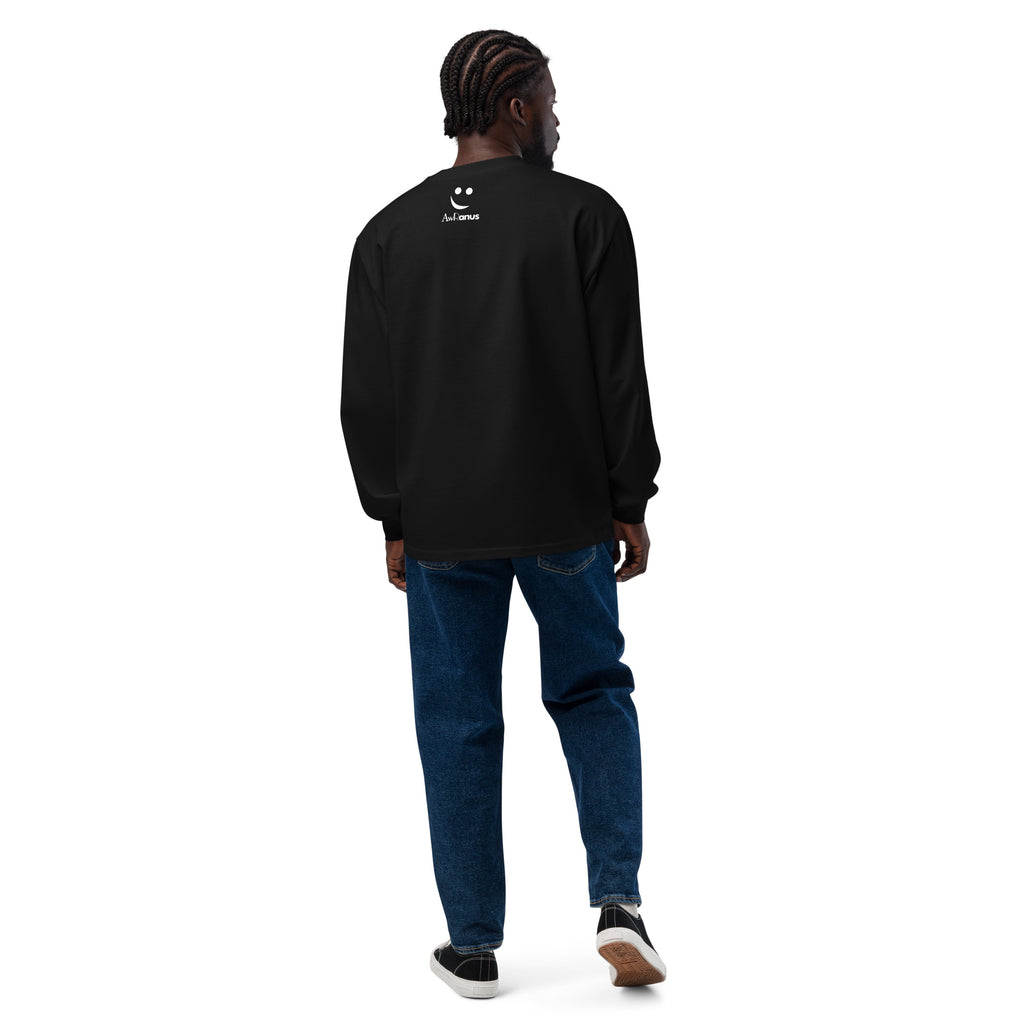 Unisex Premium Heavyweight Long Sleeve Shirt | Night Style long sleeve shirt AwRans Clothing unisex-premium-heavyweight-long-sleeve-shirt-black-back-67eaaba79ca56
