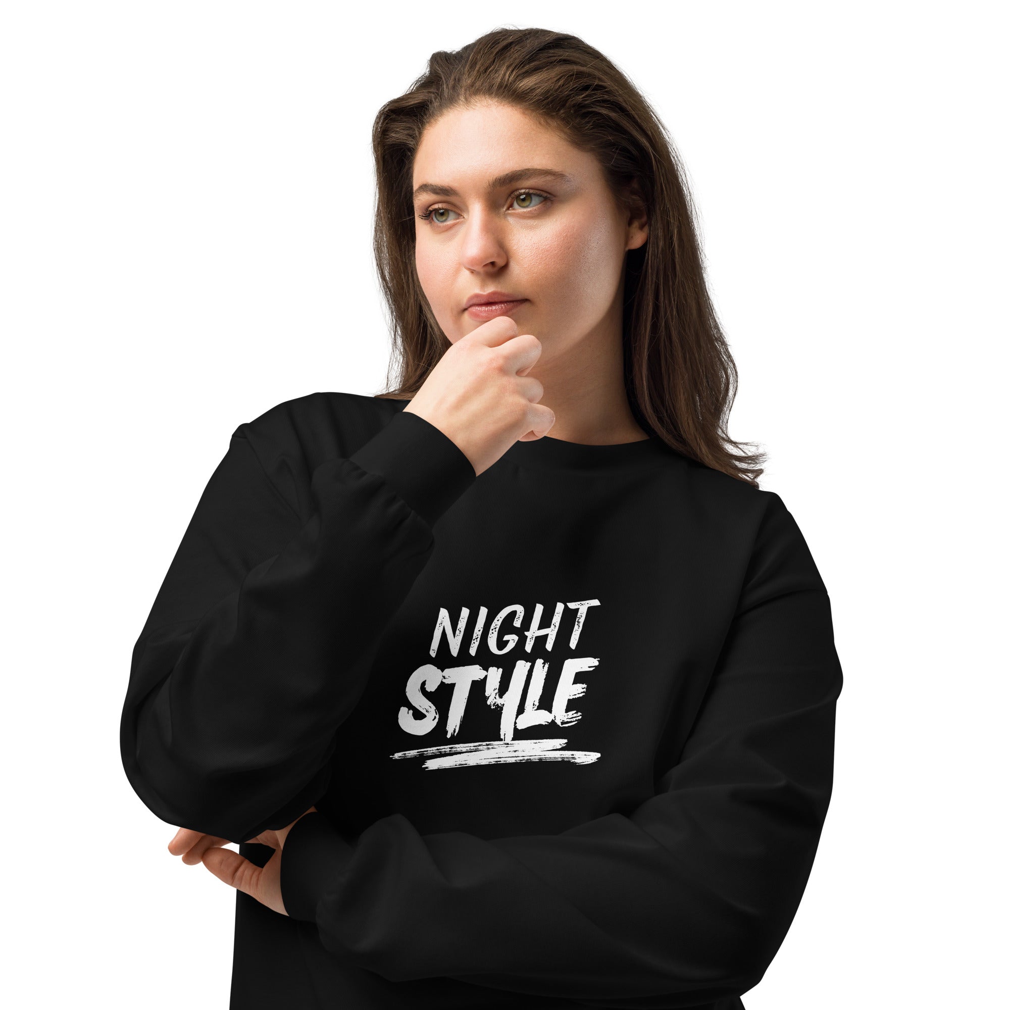 Unisex Premium Heavyweight Long Sleeve Shirt | Night Style long sleeve shirt AwRans Clothing unisex-premium-heavyweight-long-sleeve-shirt-black-front-2-67eaaba79c255
