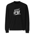 Unisex Premium Heavyweight Long Sleeve Shirt | Night Style Black long sleeve shirt AwRans Clothing unisex-premium-heavyweight-long-sleeve-shirt-black-front-67eaaba79a509