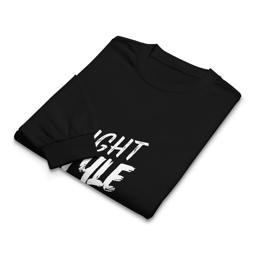 Unisex Premium Heavyweight Long Sleeve Shirt | Night Style long sleeve shirt AwRans Clothing unisex-premium-heavyweight-long-sleeve-shirt-black-front-67eaaba79c85e