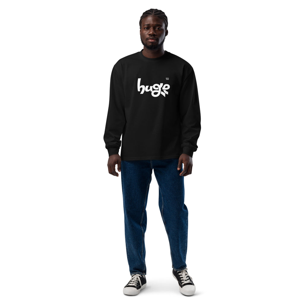 Unisex Premium Heavyweight Long Sleeve Shirt | Huge long sleeve shirt AwRans Clothing unisex-premium-heavyweight-long-sleeve-shirt-black-front-67f294300a42a