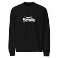 Unisex Premium Heavyweight Long Sleeve Shirt | Smile Black long sleeve shirt AwRans Clothing unisex-premium-heavyweight-long-sleeve-shirt-black-front-67f29f0173afb