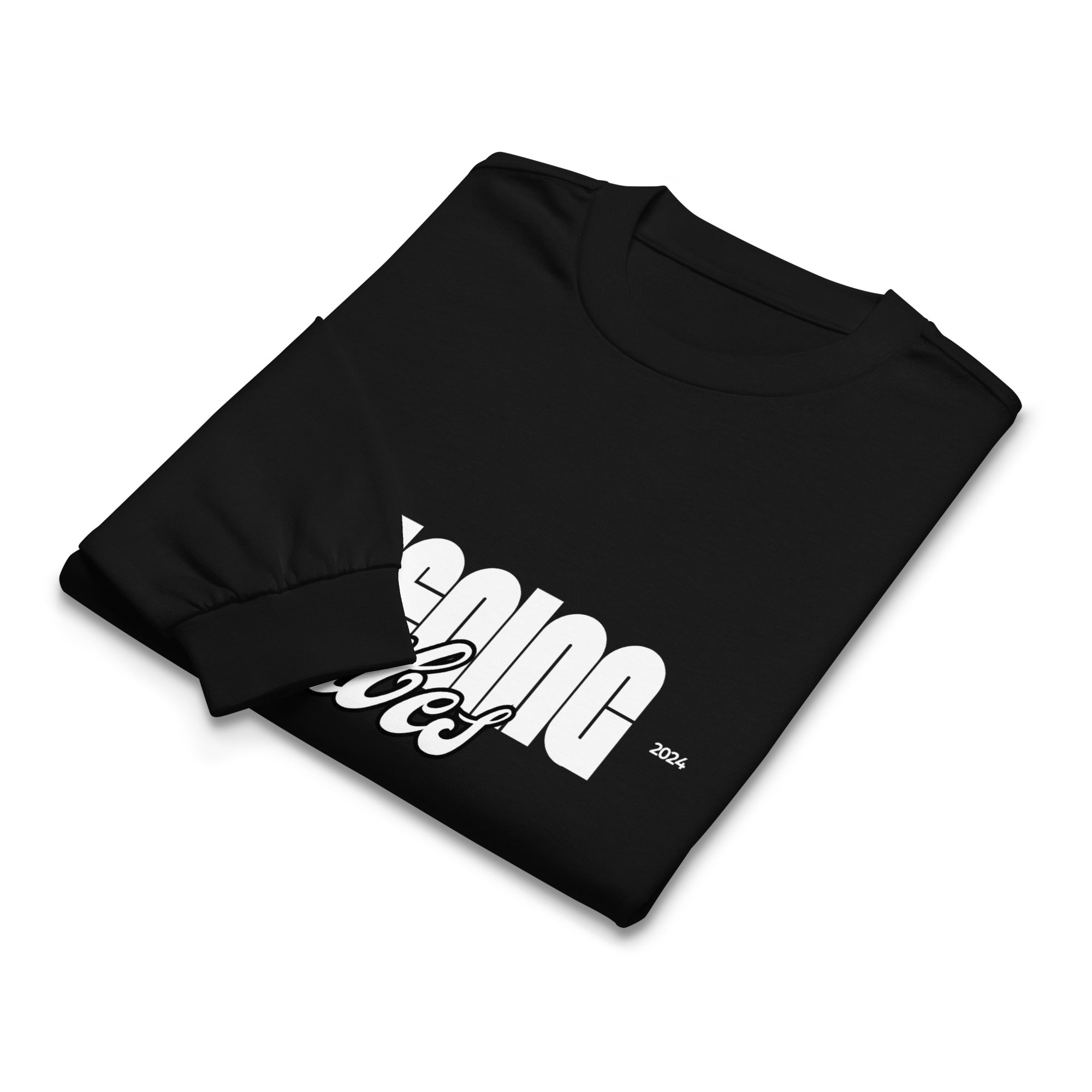 Unisex Premium Heavyweight Long Sleeve Shirt | Evening Vibes long sleeve shirt AwRans Clothing unisex-premium-heavyweight-long-sleeve-shirt-black-front-67f2c4172b8e4