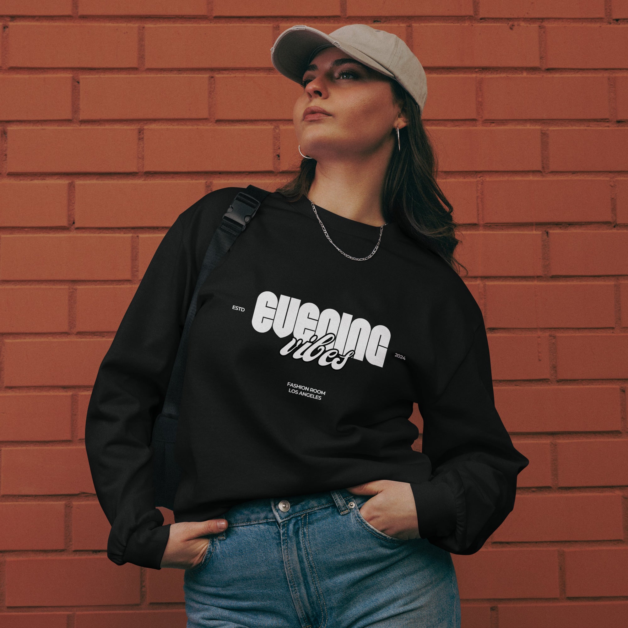 Unisex Premium Heavyweight Long Sleeve Shirt | Evening Vibes long sleeve shirt AwRans Clothing unisex-premium-heavyweight-long-sleeve-shirt-black-front-67f2c4172c26f