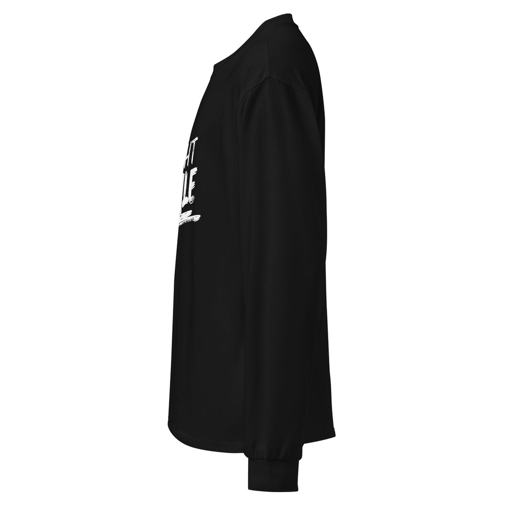 Unisex Premium Heavyweight Long Sleeve Shirt | Night Style long sleeve shirt AwRans Clothing unisex-premium-heavyweight-long-sleeve-shirt-black-left-67eaaba7d5cbf