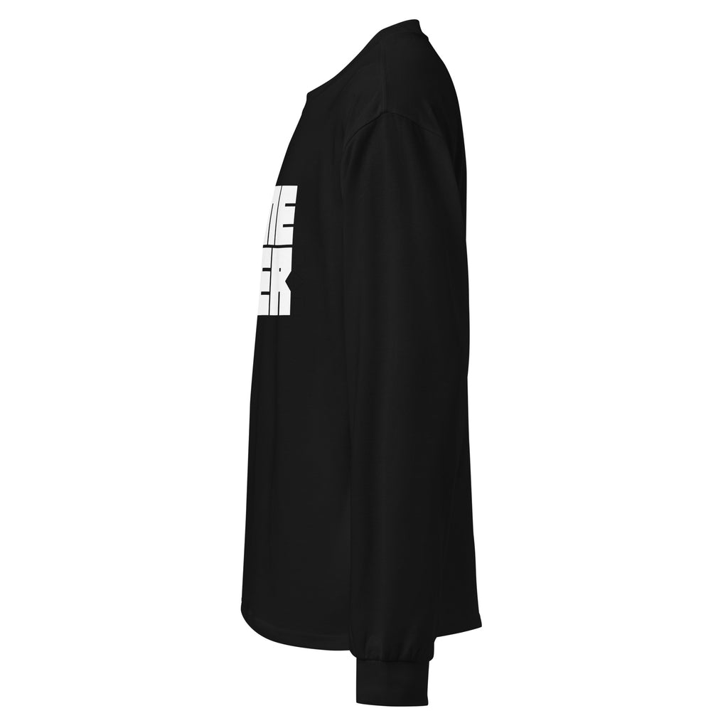 Unisex Premium Heavyweight Long Sleeve Shirt | Game Over long sleeve shirt AwRans Clothing unisex-premium-heavyweight-long-sleeve-shirt-black-left-67f2c242bb445