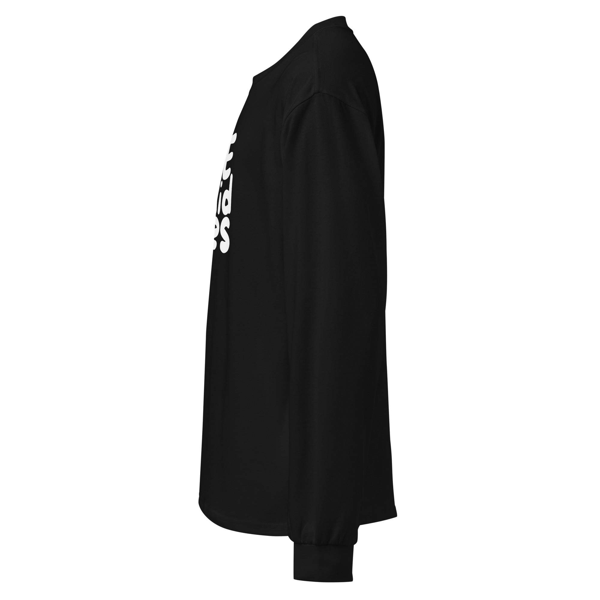 Unisex Premium Heavyweight Long Sleeve Shirt | We Said Yes long sleeve shirt AwRans Clothing unisex-premium-heavyweight-long-sleeve-shirt-black-left-67f2c36818cb1