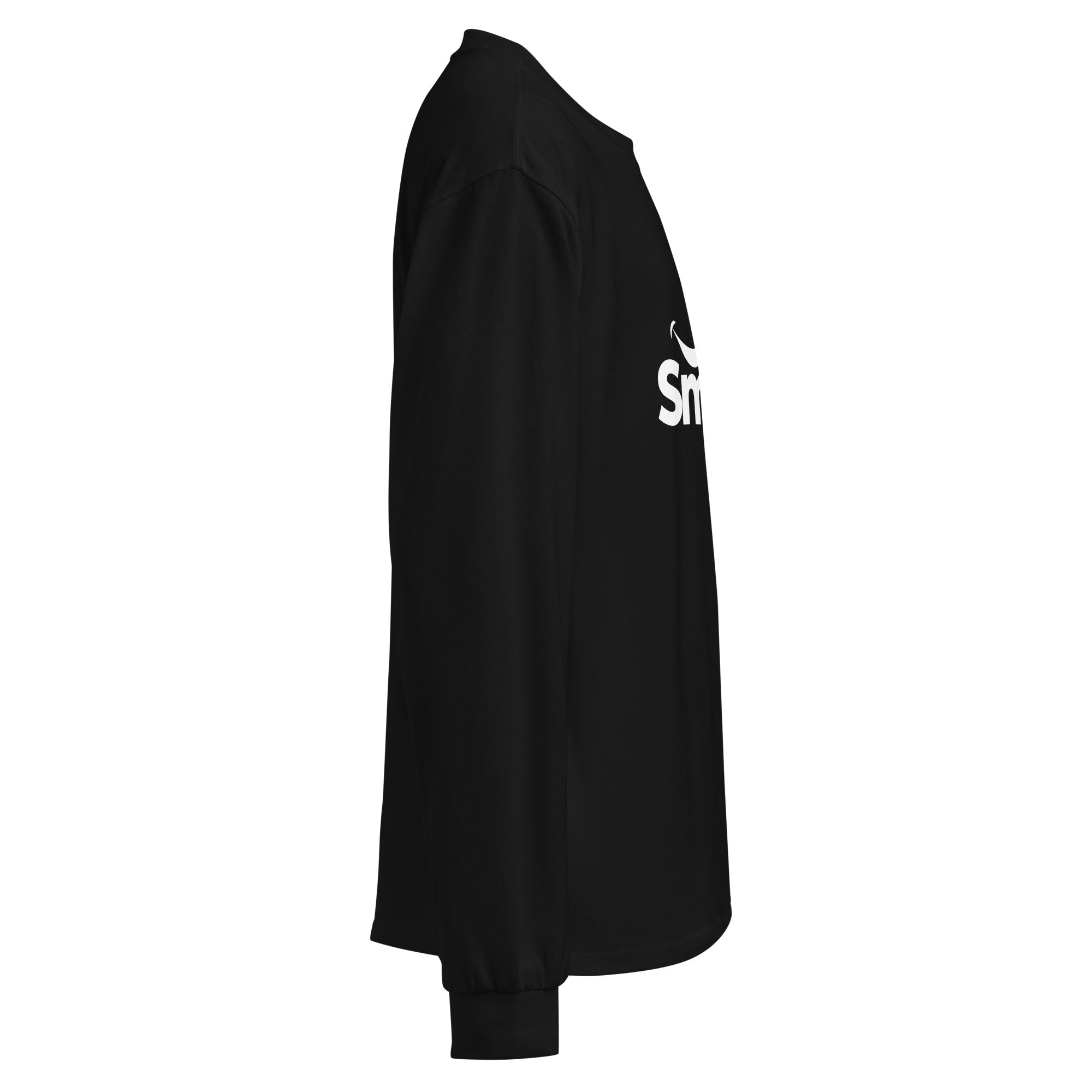Unisex Premium Heavyweight Long Sleeve Shirt | Smile long sleeve shirt AwRans Clothing unisex-premium-heavyweight-long-sleeve-shirt-black-right-67f29f01b3cf1