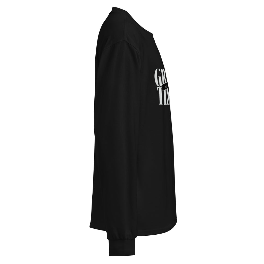 Unisex Premium Heavyweight Long Sleeve Shirt | My Vibes Great Time long sleeve shirt AwRans Clothing unisex-premium-heavyweight-long-sleeve-shirt-black-right-67f2a050c6ed8