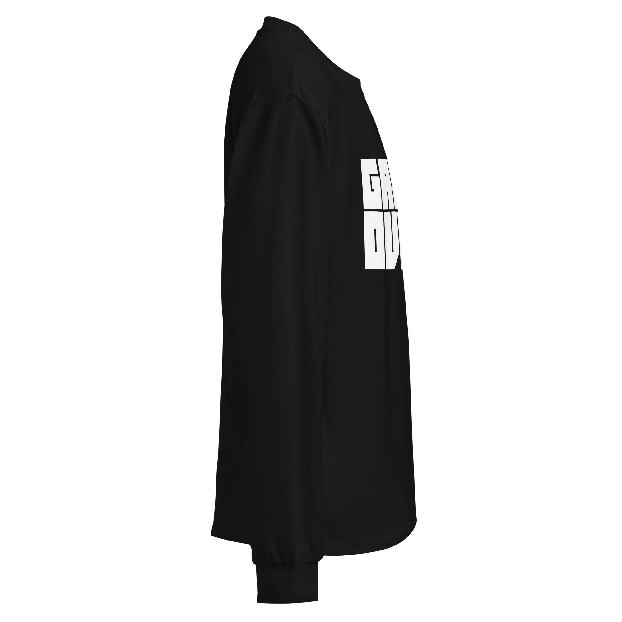 Unisex Premium Heavyweight Long Sleeve Shirt | Game Over long sleeve shirt AwRans Clothing unisex-premium-heavyweight-long-sleeve-shirt-black-right-67f2c242bb6dd