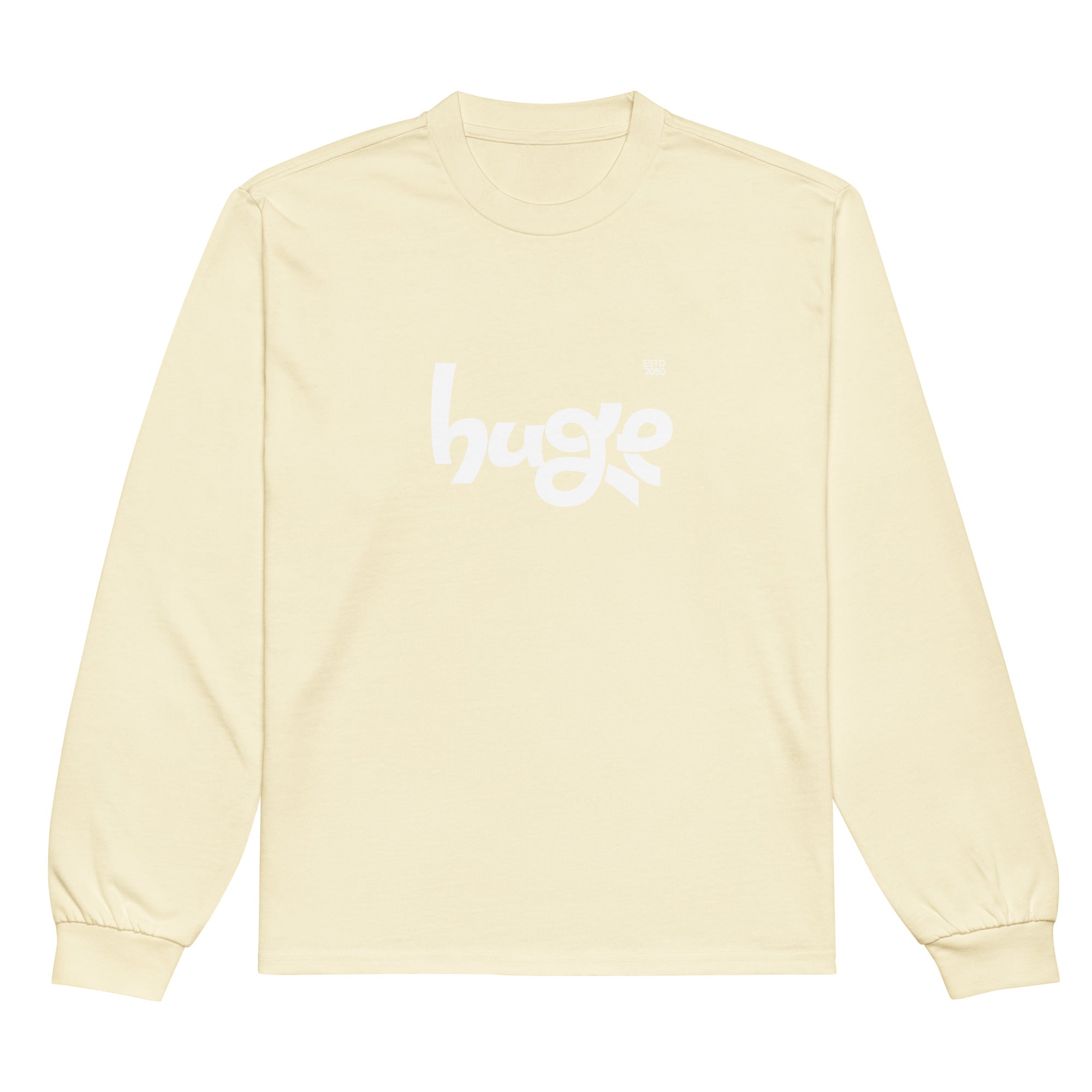 Unisex Premium Heavyweight Long Sleeve Shirt | Huge long sleeve shirt AwRans Clothing unisex-premium-heavyweight-long-sleeve-shirt-butter-front-67f29430160d0