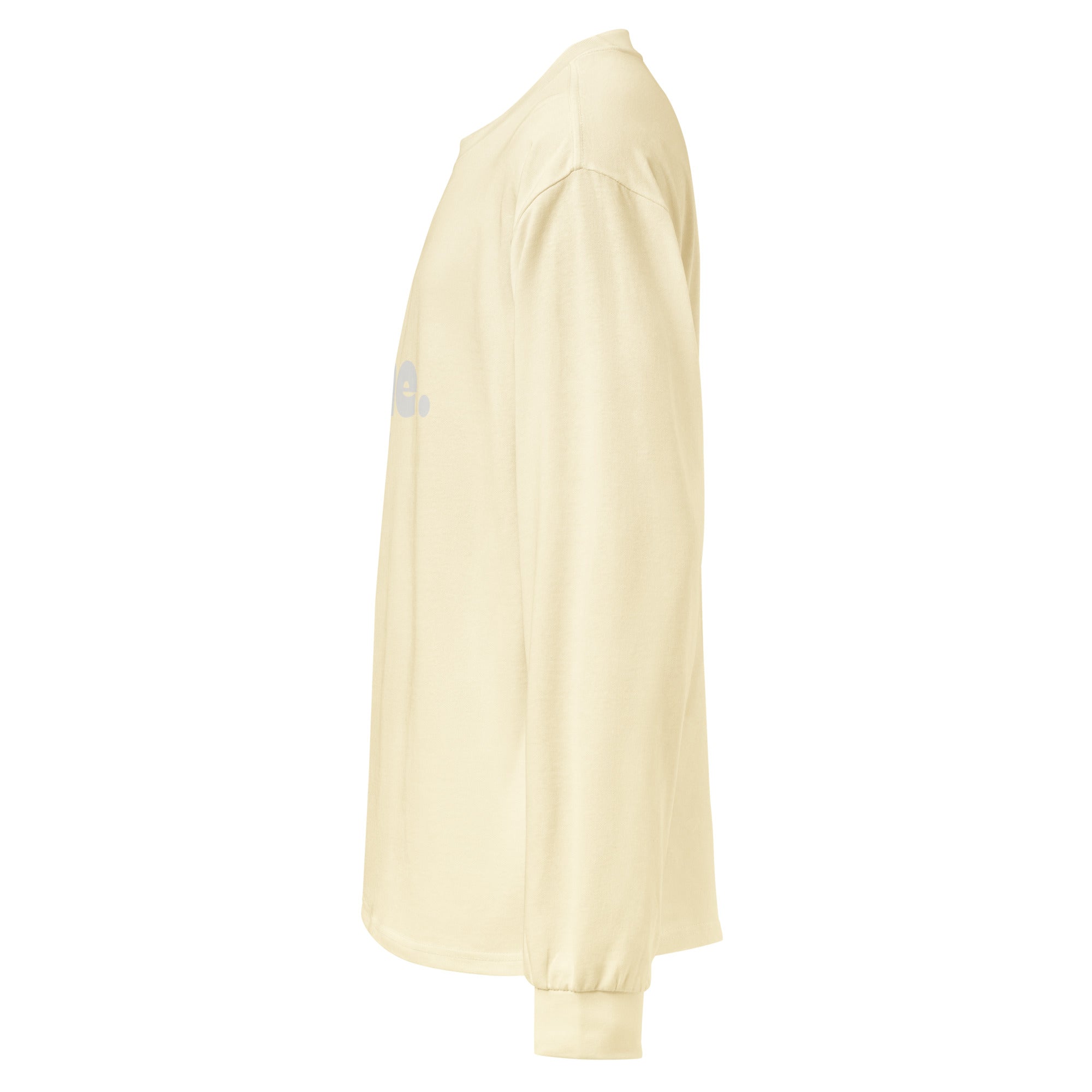 Unisex Premium Heavyweight Long Sleeve Shirt | One Day long sleeve shirt AwRans Clothing unisex-premium-heavyweight-long-sleeve-shirt-butter-left-67eaaaf8cb99d