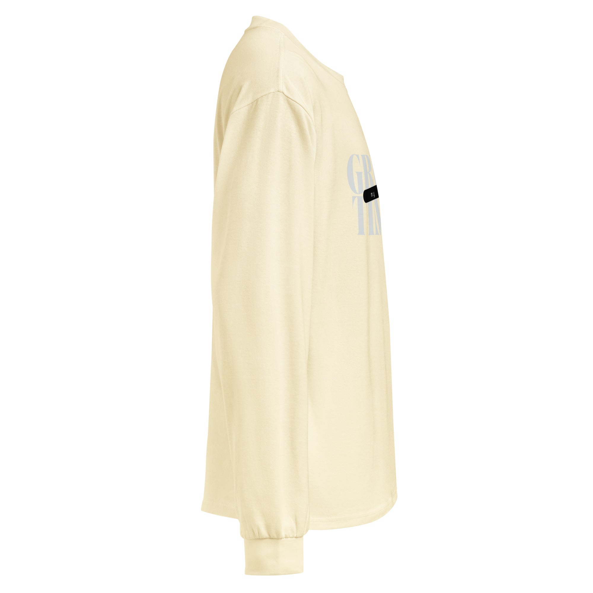 Unisex Premium Heavyweight Long Sleeve Shirt | My Vibes Great Time long sleeve shirt AwRans Clothing unisex-premium-heavyweight-long-sleeve-shirt-butter-right-67f2a050d03af