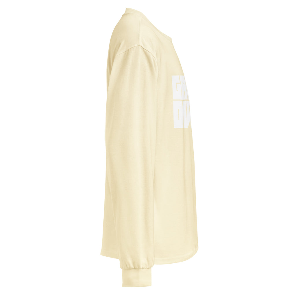 Unisex Premium Heavyweight Long Sleeve Shirt | Game Over long sleeve shirt AwRans Clothing unisex-premium-heavyweight-long-sleeve-shirt-butter-right-67f2c242c901e
