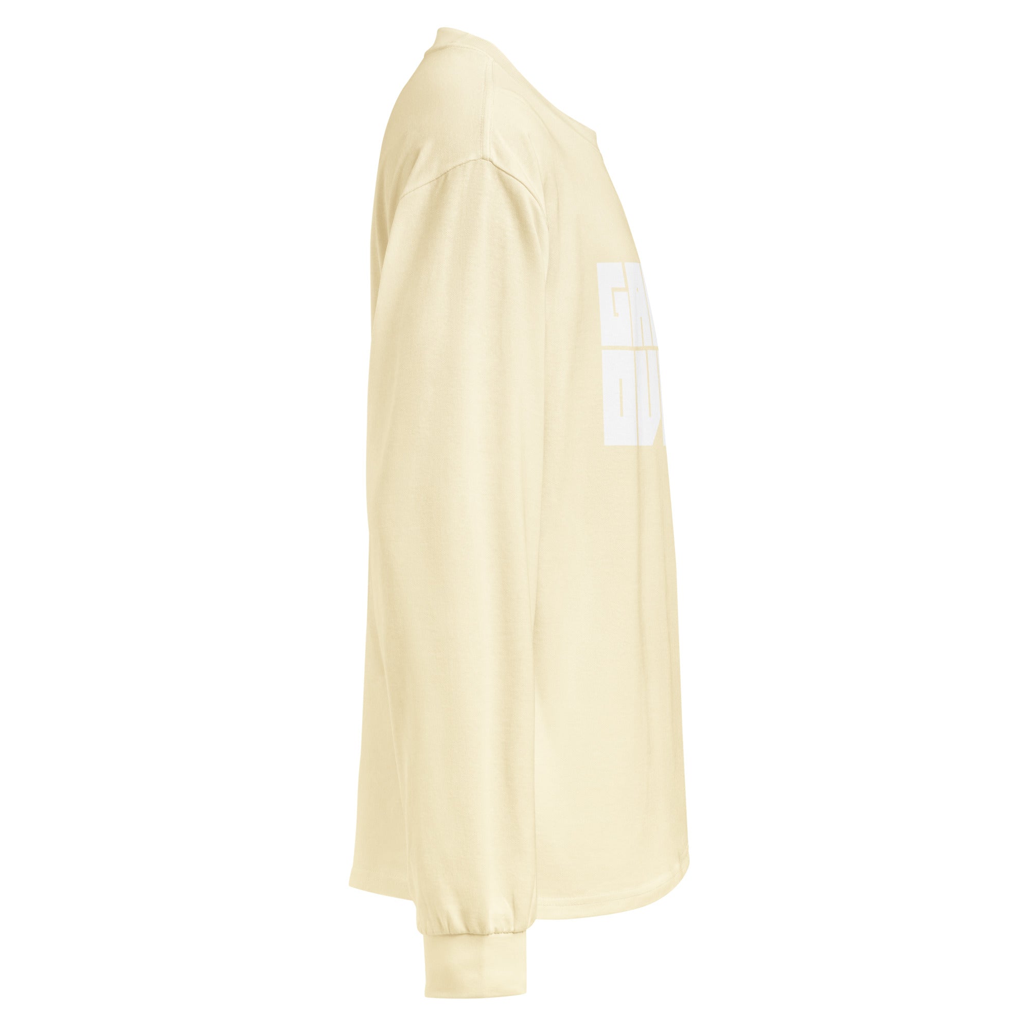 Unisex Premium Heavyweight Long Sleeve Shirt | Game Over long sleeve shirt AwRans Clothing unisex-premium-heavyweight-long-sleeve-shirt-butter-right-67f2c242c901e