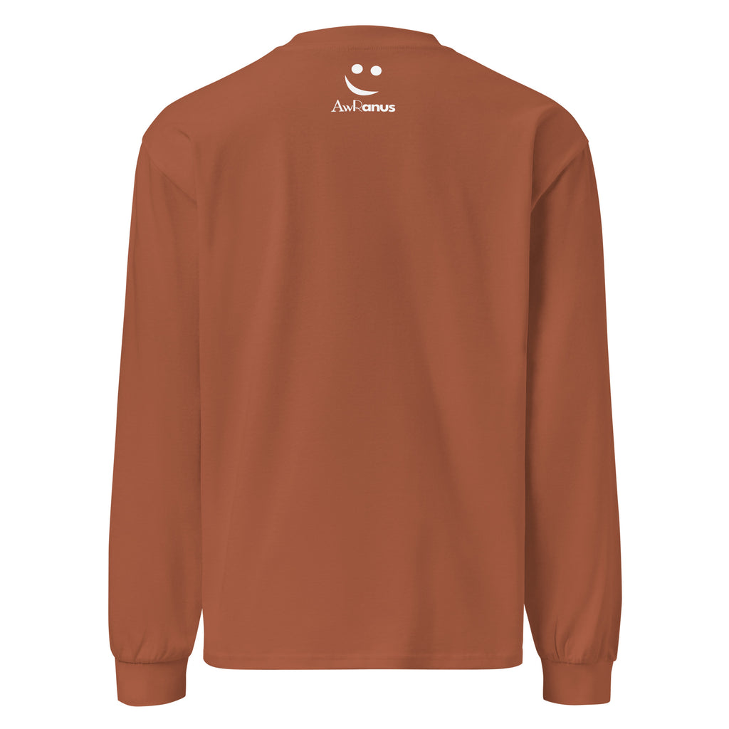 Unisex Premium Heavyweight Long Sleeve Shirt | Evening Vibes long sleeve shirt AwRans Clothing unisex-premium-heavyweight-long-sleeve-shirt-clay-back-67f2c41733220