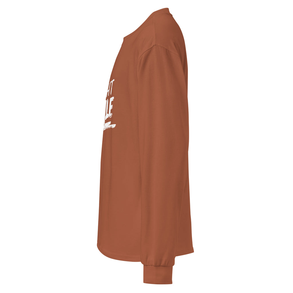 Unisex Premium Heavyweight Long Sleeve Shirt | Night Style long sleeve shirt AwRans Clothing unisex-premium-heavyweight-long-sleeve-shirt-clay-left-67eaaba7d8433