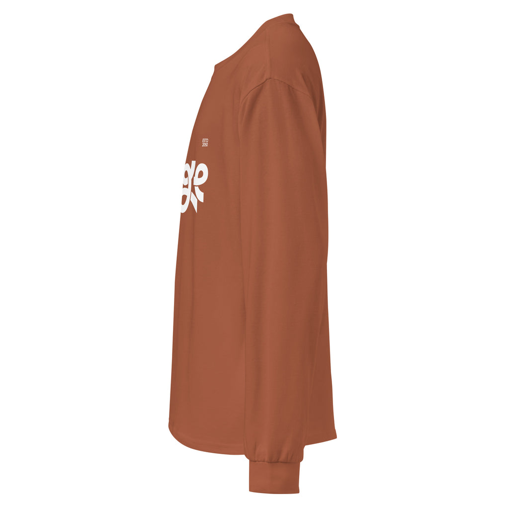 Unisex Premium Heavyweight Long Sleeve Shirt | Huge long sleeve shirt AwRans Clothing unisex-premium-heavyweight-long-sleeve-shirt-clay-left-67f294304360f