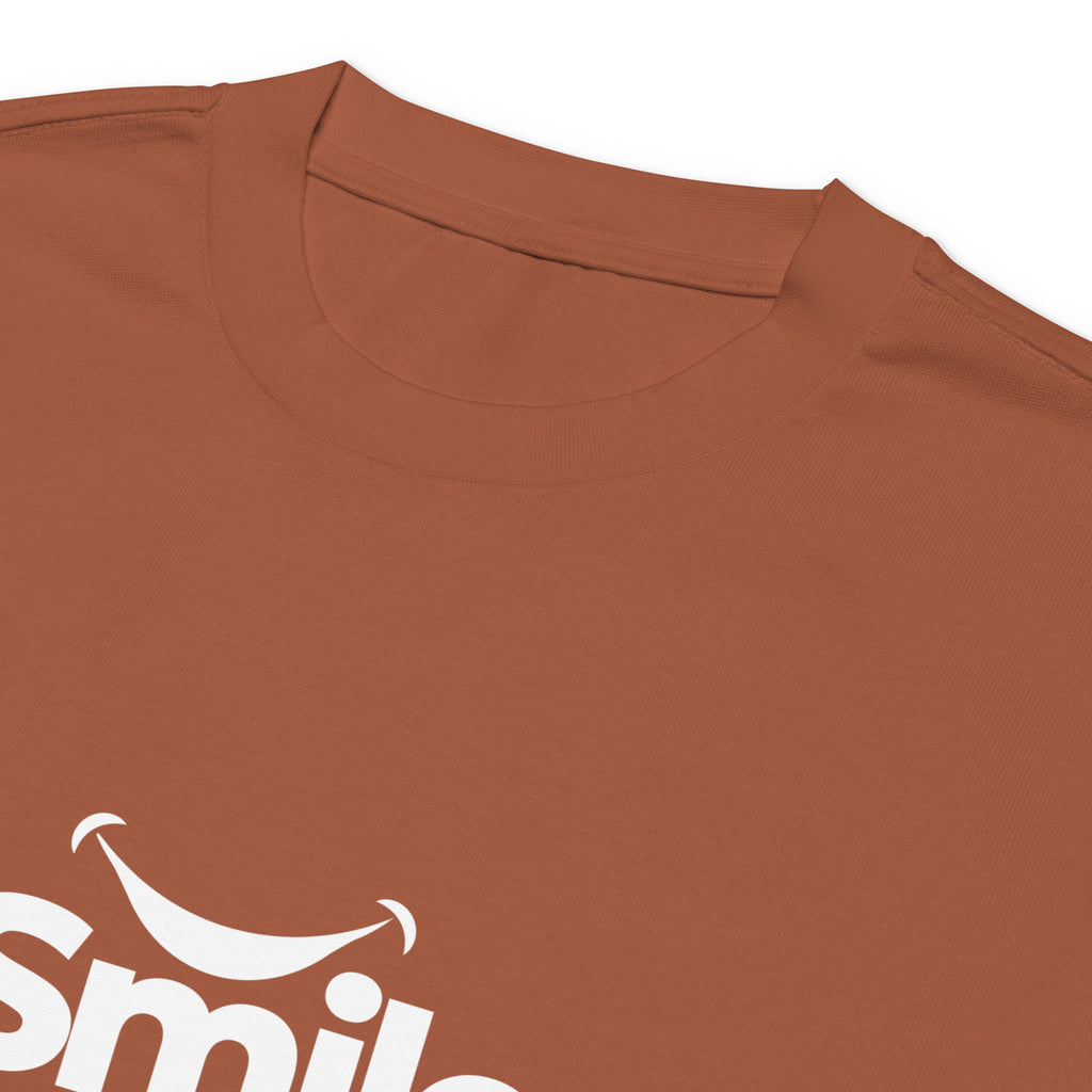 Unisex Premium Heavyweight Long Sleeve Shirt | Smile long sleeve shirt AwRans Clothing unisex-premium-heavyweight-long-sleeve-shirt-clay-product-details-2-67f29f01b0a8a