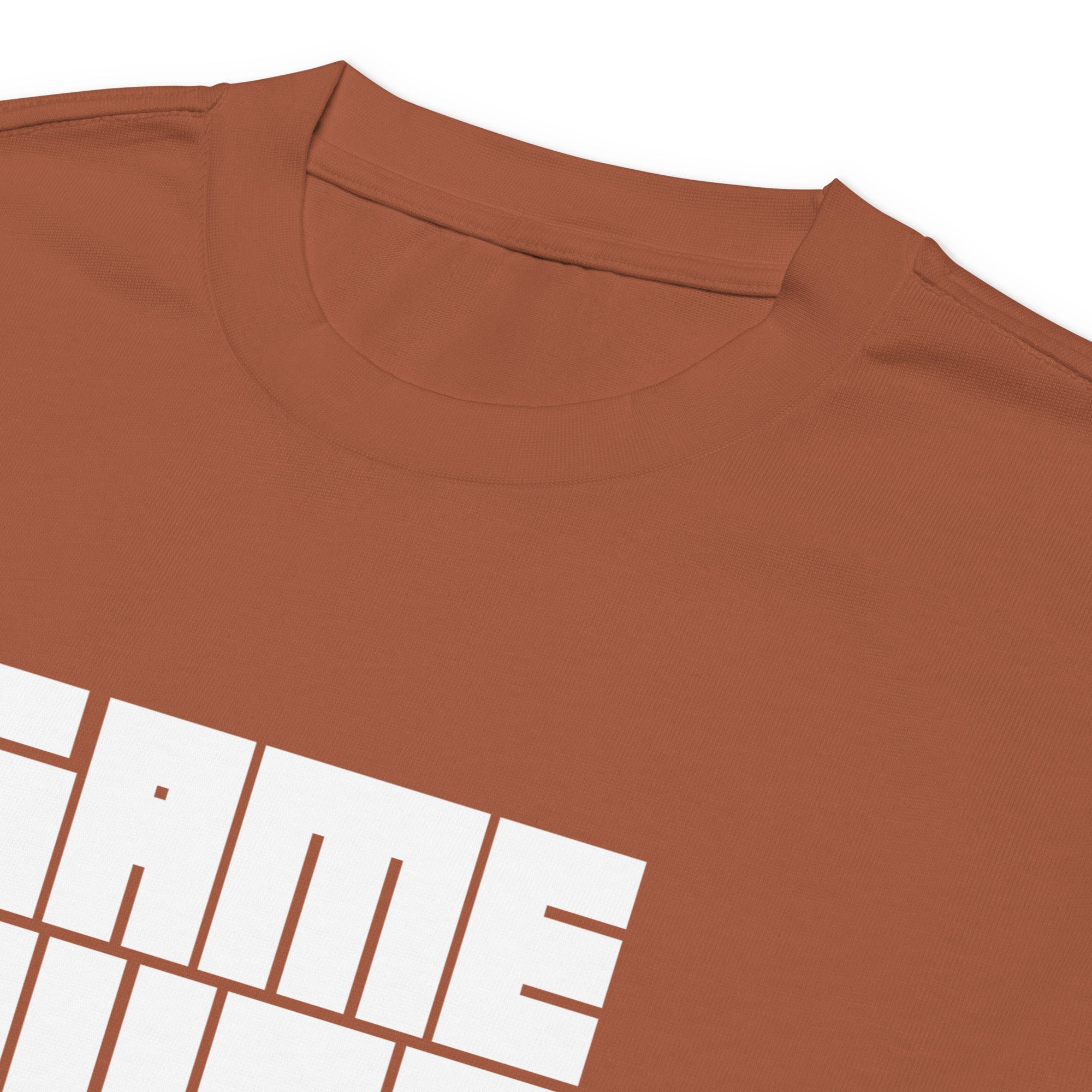 Unisex Premium Heavyweight Long Sleeve Shirt | Game Over long sleeve shirt AwRans Clothing unisex-premium-heavyweight-long-sleeve-shirt-clay-product-details-2-67f2c2428a791