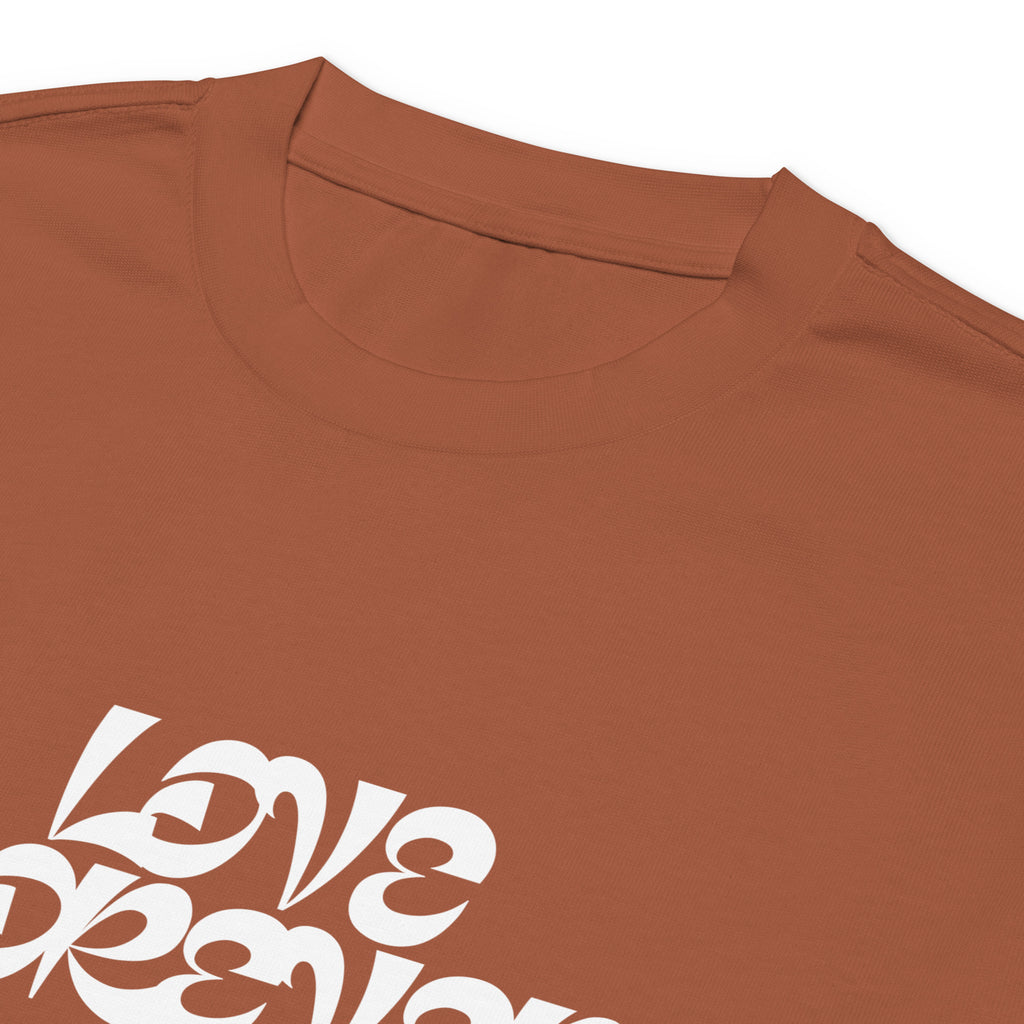 Unisex Premium Heavyweight Long Sleeve Shirt | Love Forever long sleeve shirt AwRans Clothing unisex-premium-heavyweight-long-sleeve-shirt-clay-product-details-2-67f2c2d8711ca