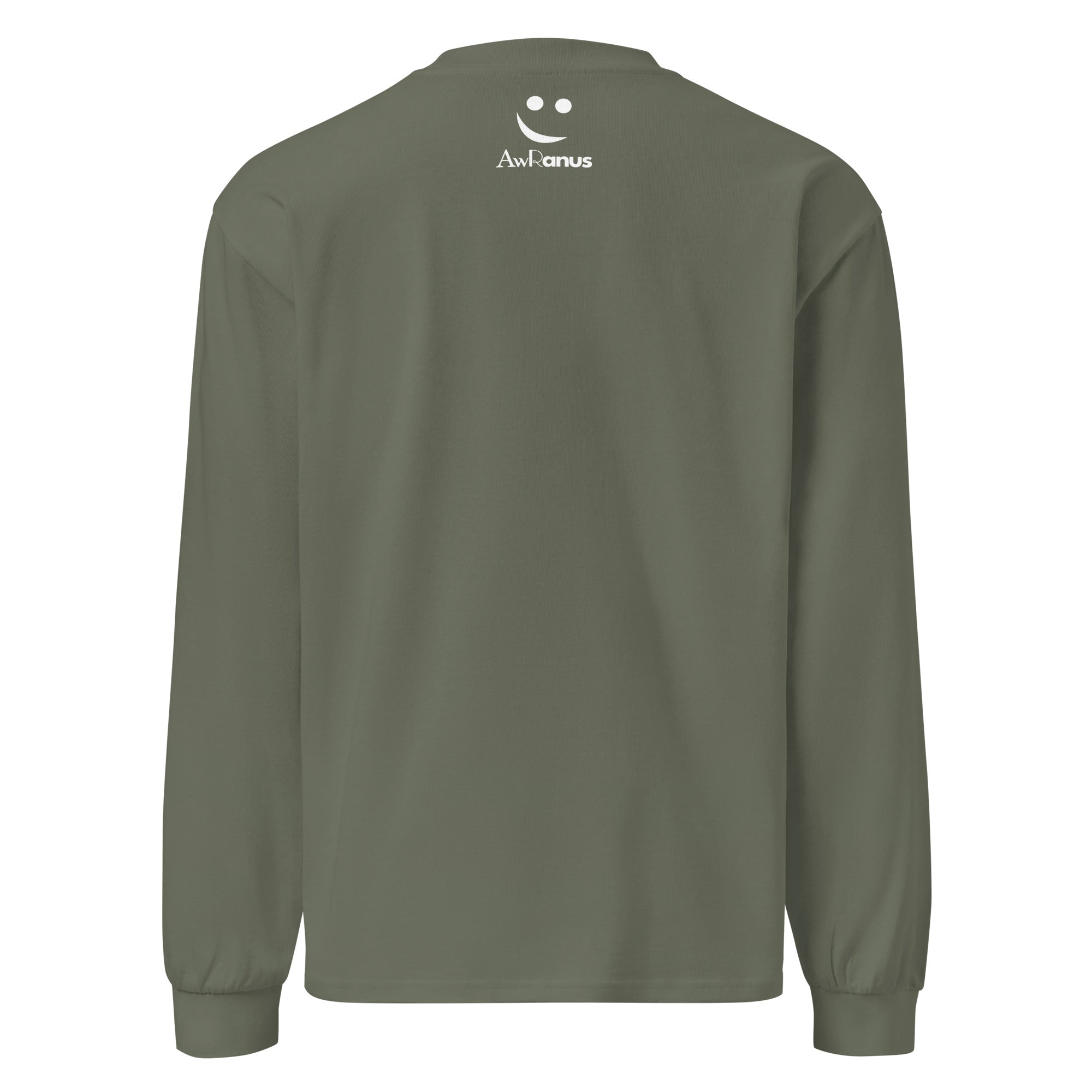 Unisex Premium Heavyweight Long Sleeve Shirt | Monday long sleeve shirt AwRans Clothing unisex-premium-heavyweight-long-sleeve-shirt-cypress-back-67eaac5841182