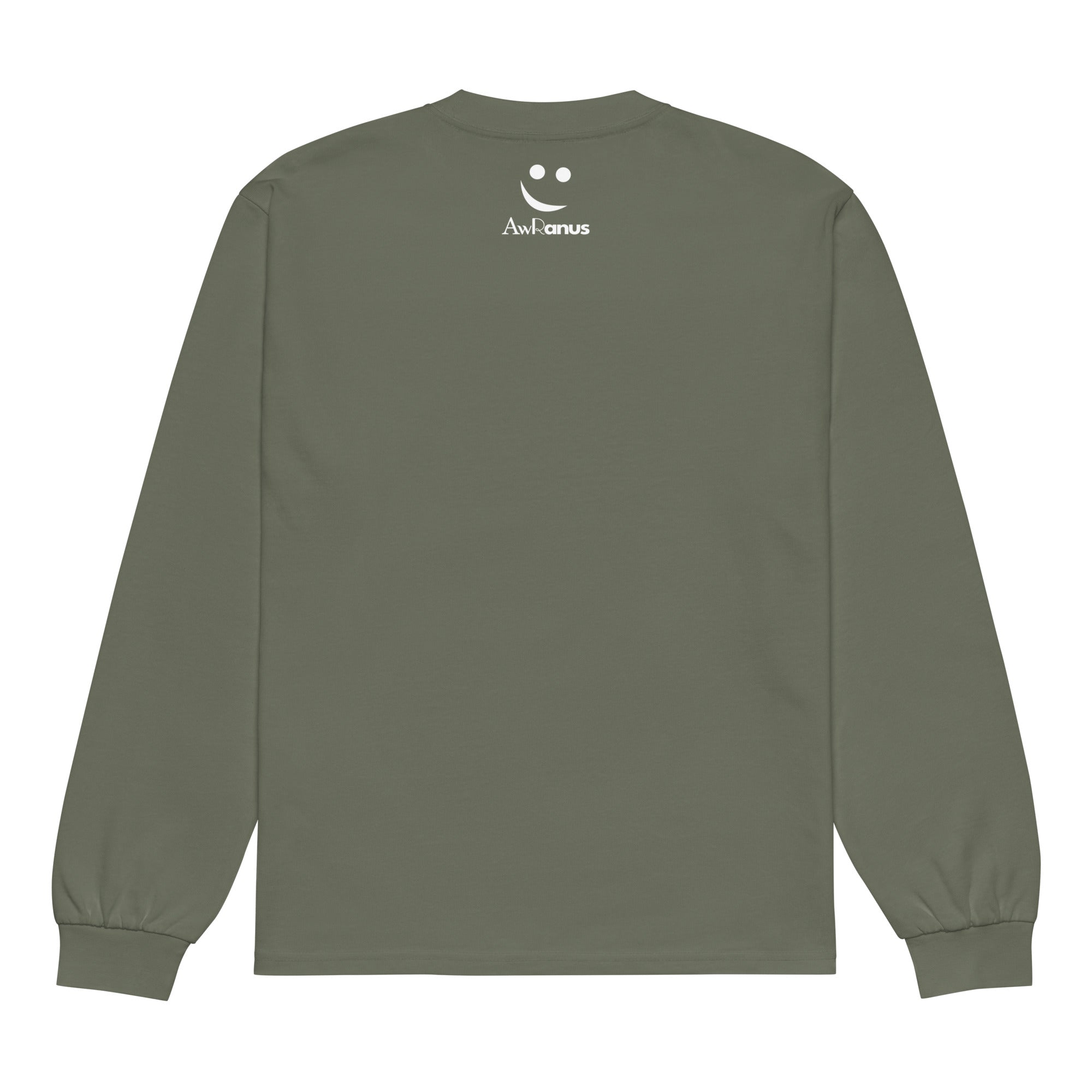 Unisex Premium Heavyweight Long Sleeve Shirt | Game Over long sleeve shirt AwRans Clothing unisex-premium-heavyweight-long-sleeve-shirt-cypress-back-67f2c2429b43a