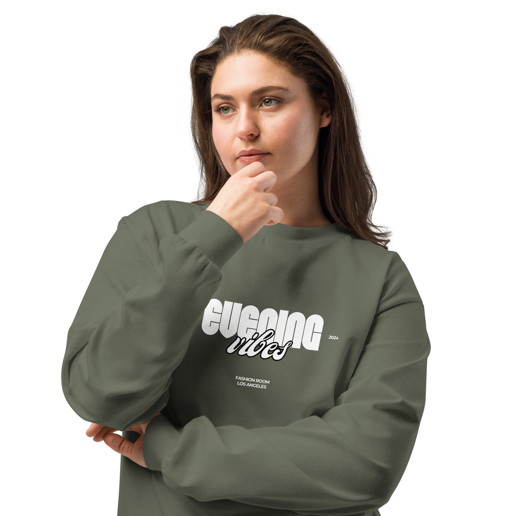 Unisex Premium Heavyweight Long Sleeve Shirt | Evening Vibes long sleeve shirt AwRans Clothing unisex-premium-heavyweight-long-sleeve-shirt-cypress-front-2-67f2c417068fa
