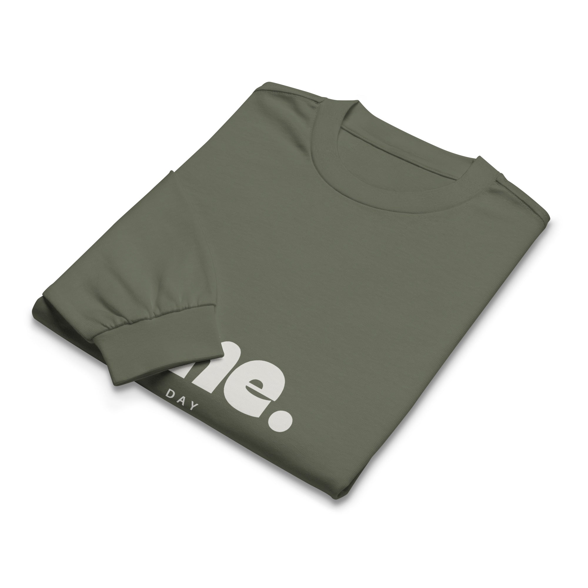 Unisex Premium Heavyweight Long Sleeve Shirt | One Day long sleeve shirt AwRans Clothing unisex-premium-heavyweight-long-sleeve-shirt-cypress-front-67eaaaf89a940
