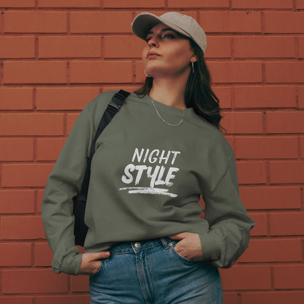 Unisex Premium Heavyweight Long Sleeve Shirt | Night Style long sleeve shirt AwRans Clothing unisex-premium-heavyweight-long-sleeve-shirt-cypress-front-67eaaba7adfa2