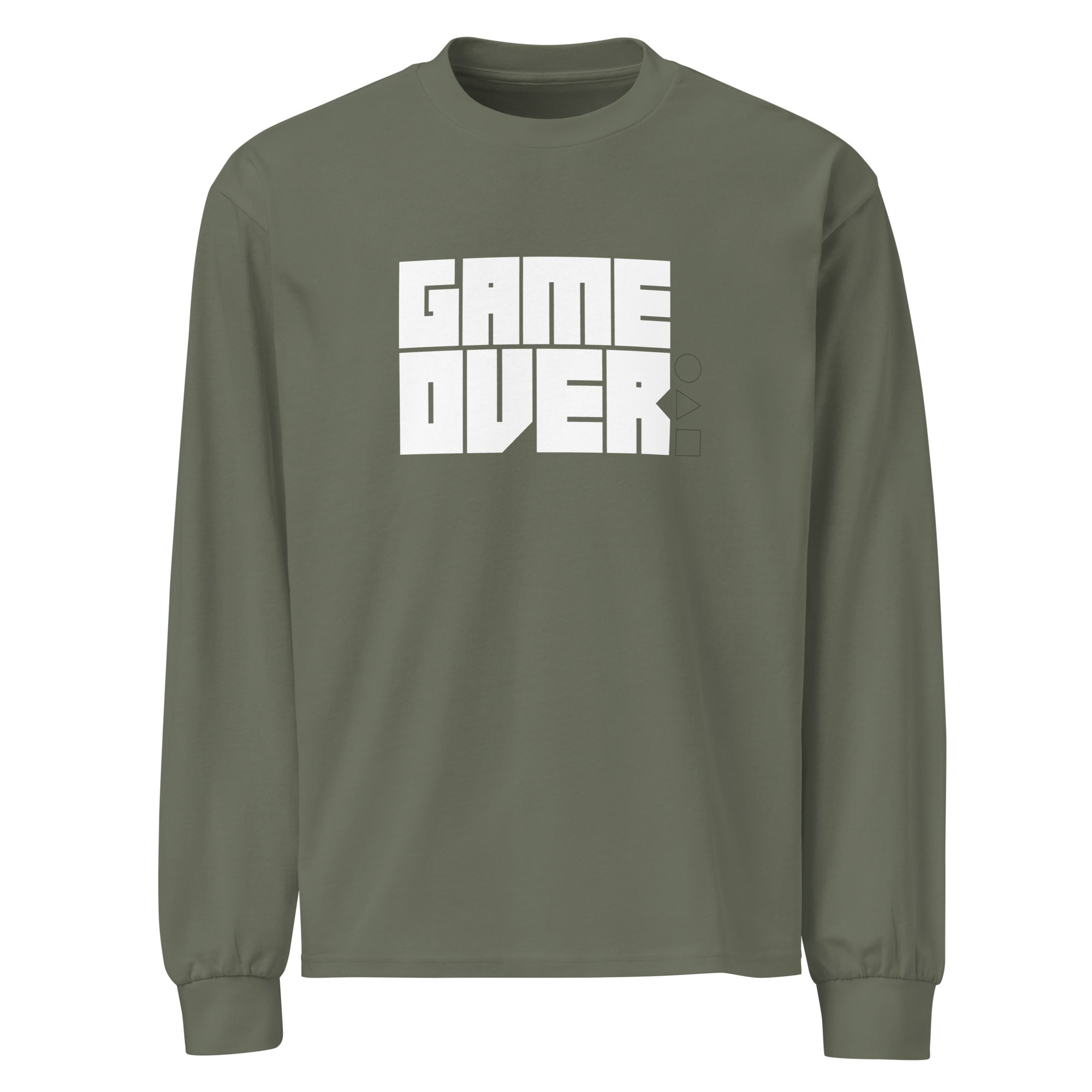 Unisex Premium Heavyweight Long Sleeve Shirt | Game Over Cypress long sleeve shirt AwRans Clothing unisex-premium-heavyweight-long-sleeve-shirt-cypress-front-67f2c242c33fb