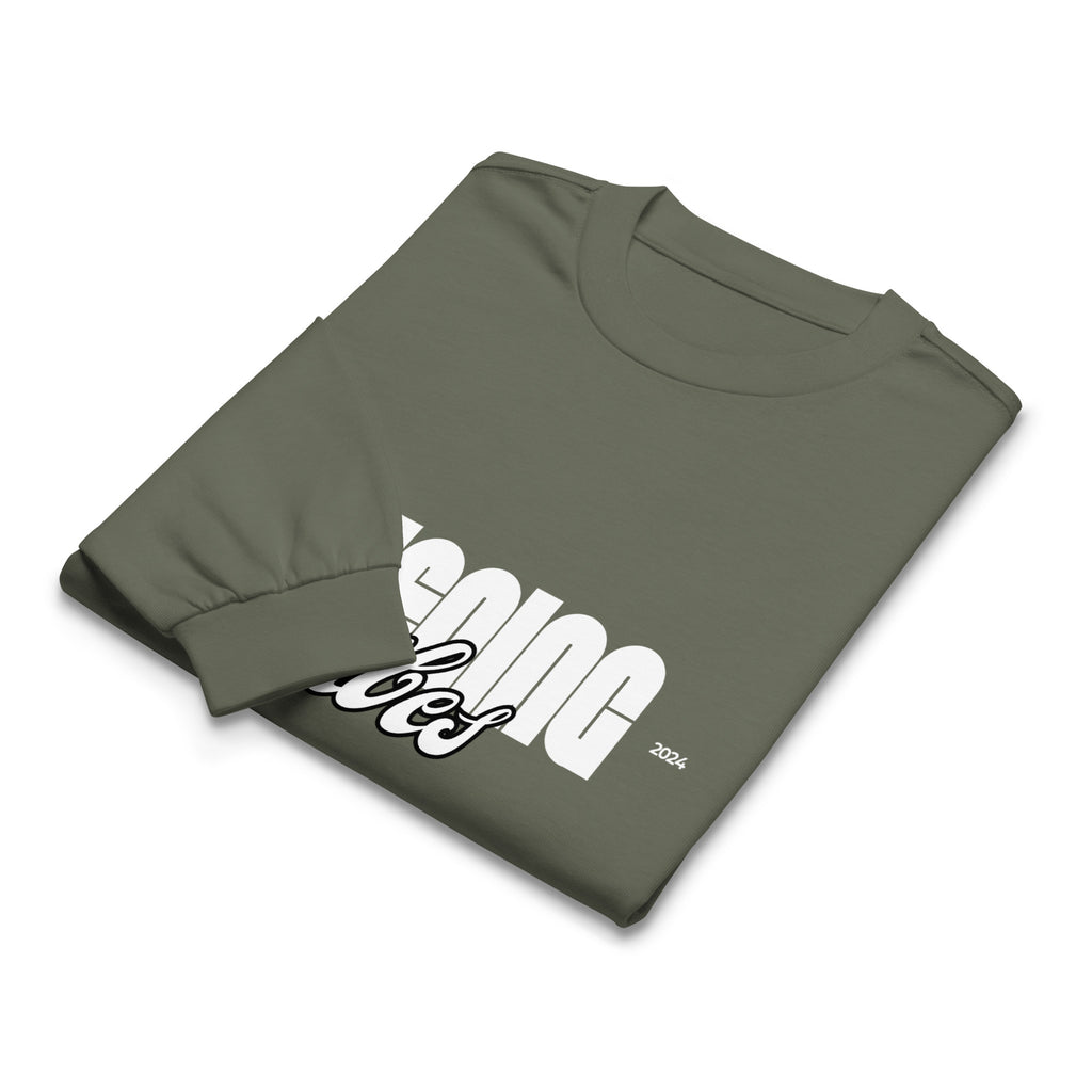 Unisex Premium Heavyweight Long Sleeve Shirt | Evening Vibes long sleeve shirt AwRans Clothing unisex-premium-heavyweight-long-sleeve-shirt-cypress-front-67f2c41708119