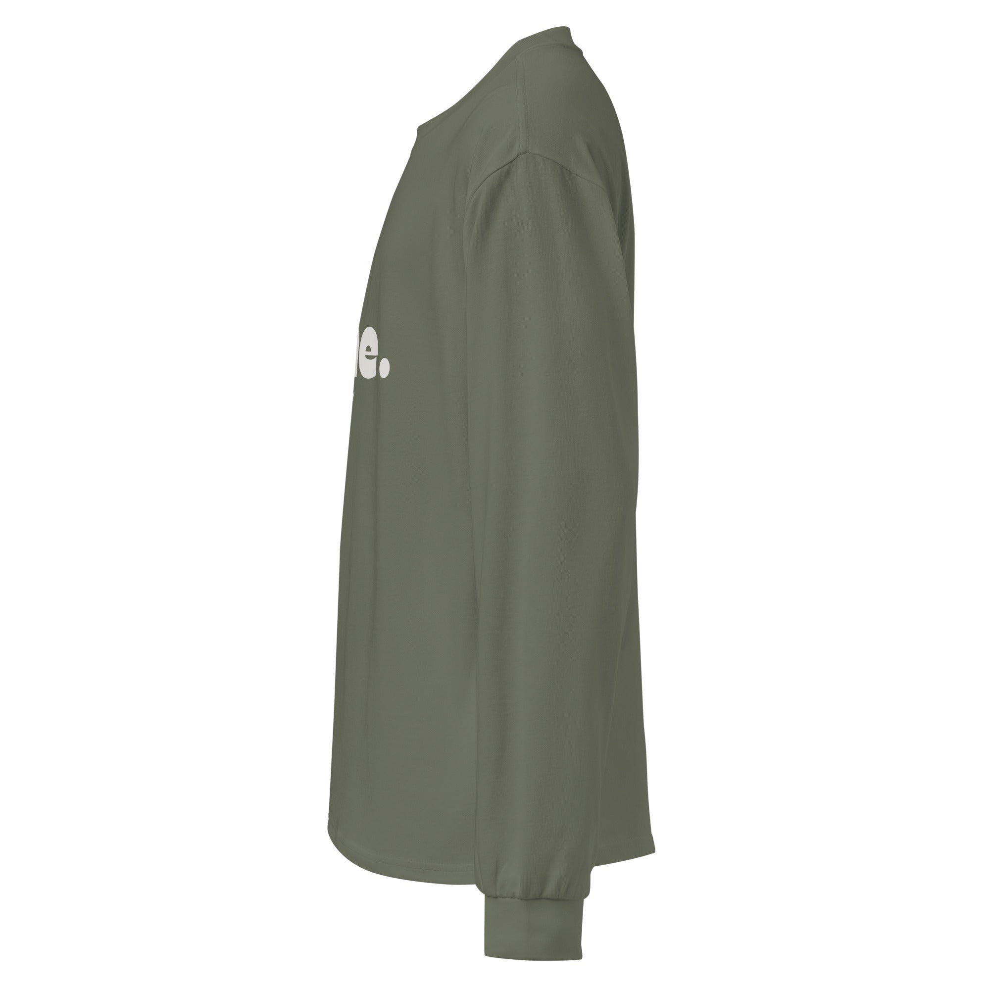 Unisex Premium Heavyweight Long Sleeve Shirt | One Day long sleeve shirt AwRans Clothing unisex-premium-heavyweight-long-sleeve-shirt-cypress-left-67eaaaf8c7973