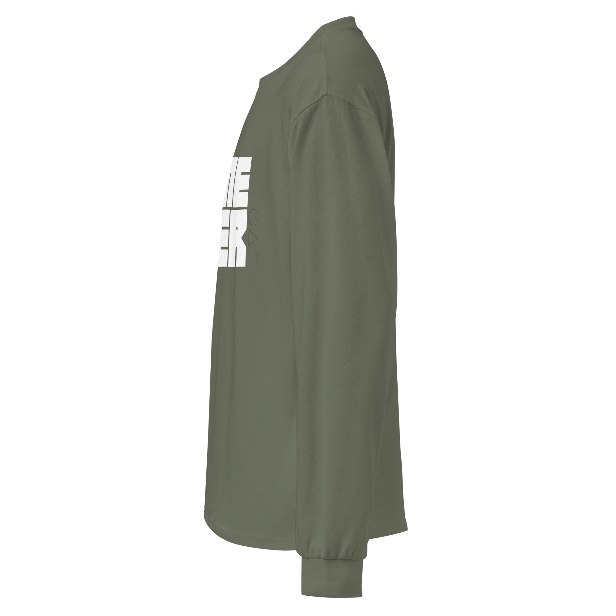 Unisex Premium Heavyweight Long Sleeve Shirt | Game Over long sleeve shirt AwRans Clothing unisex-premium-heavyweight-long-sleeve-shirt-cypress-left-67f2c242c45d9