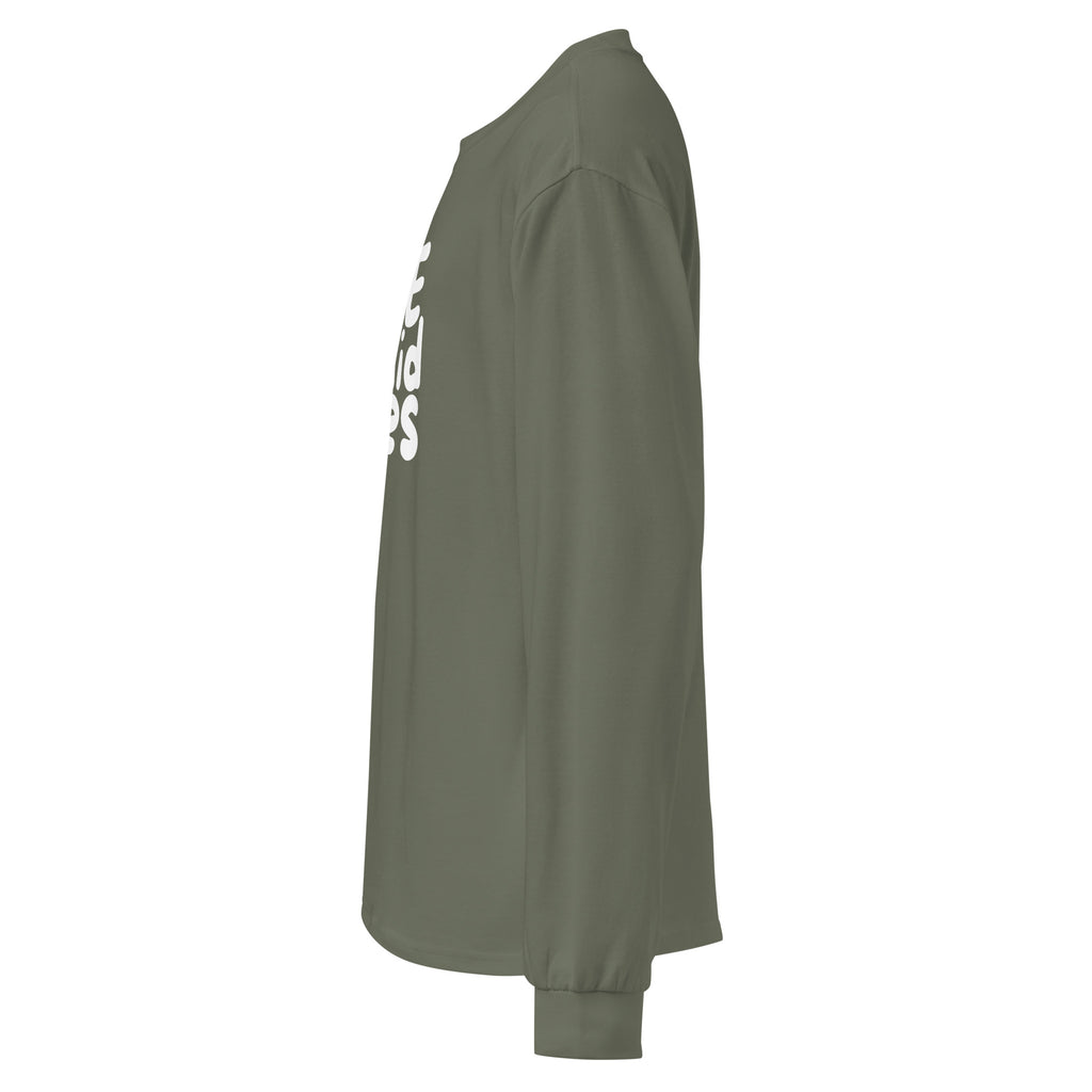 Unisex Premium Heavyweight Long Sleeve Shirt | We Said Yes long sleeve shirt AwRans Clothing unisex-premium-heavyweight-long-sleeve-shirt-cypress-left-67f2c3681e376