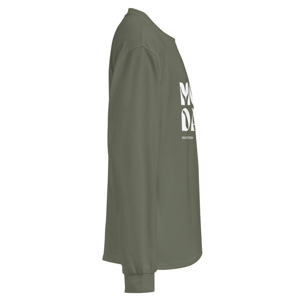 Unisex Premium Heavyweight Long Sleeve Shirt | Monday long sleeve shirt AwRans Clothing unisex-premium-heavyweight-long-sleeve-shirt-cypress-right-67eaac584007f
