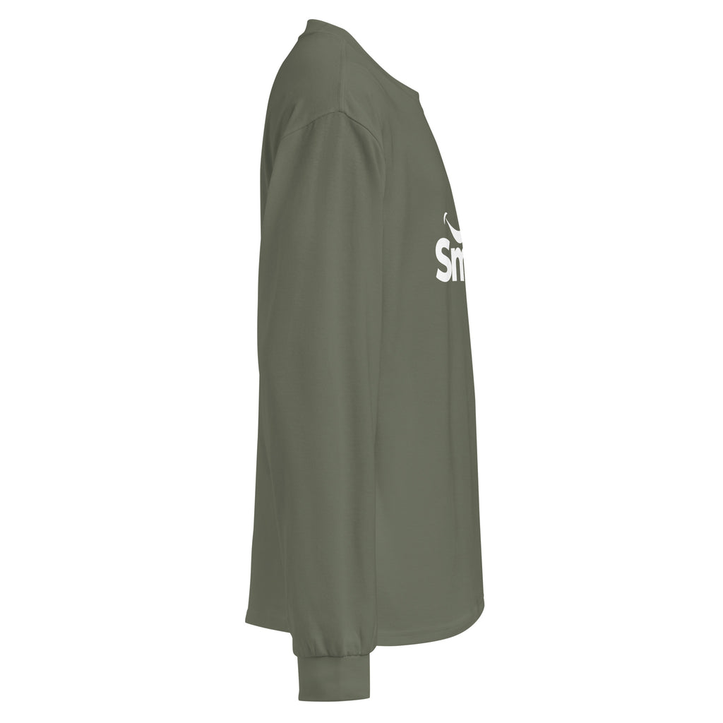Unisex Premium Heavyweight Long Sleeve Shirt | Smile long sleeve shirt AwRans Clothing unisex-premium-heavyweight-long-sleeve-shirt-cypress-right-67f29f01b9499