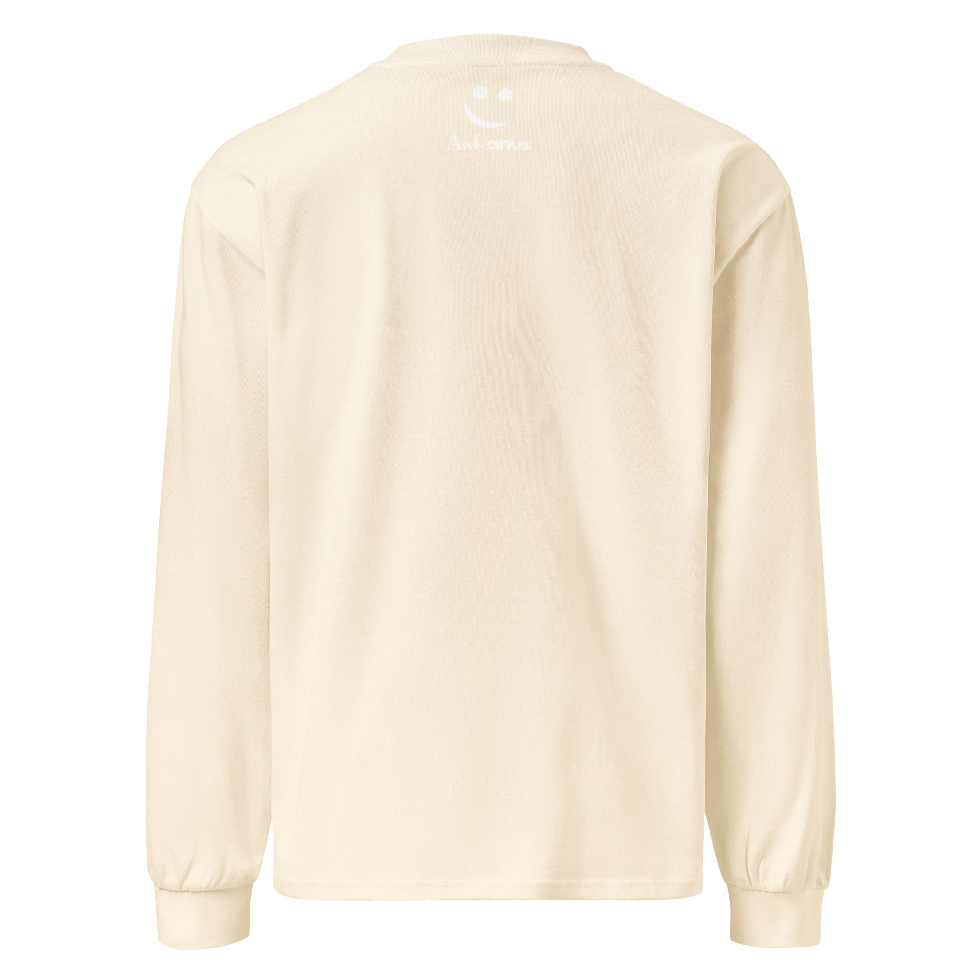 Unisex Premium Heavyweight Long Sleeve Shirt | One Day long sleeve shirt AwRans Clothing unisex-premium-heavyweight-long-sleeve-shirt-ecru-back-67eaaaf8d4e14