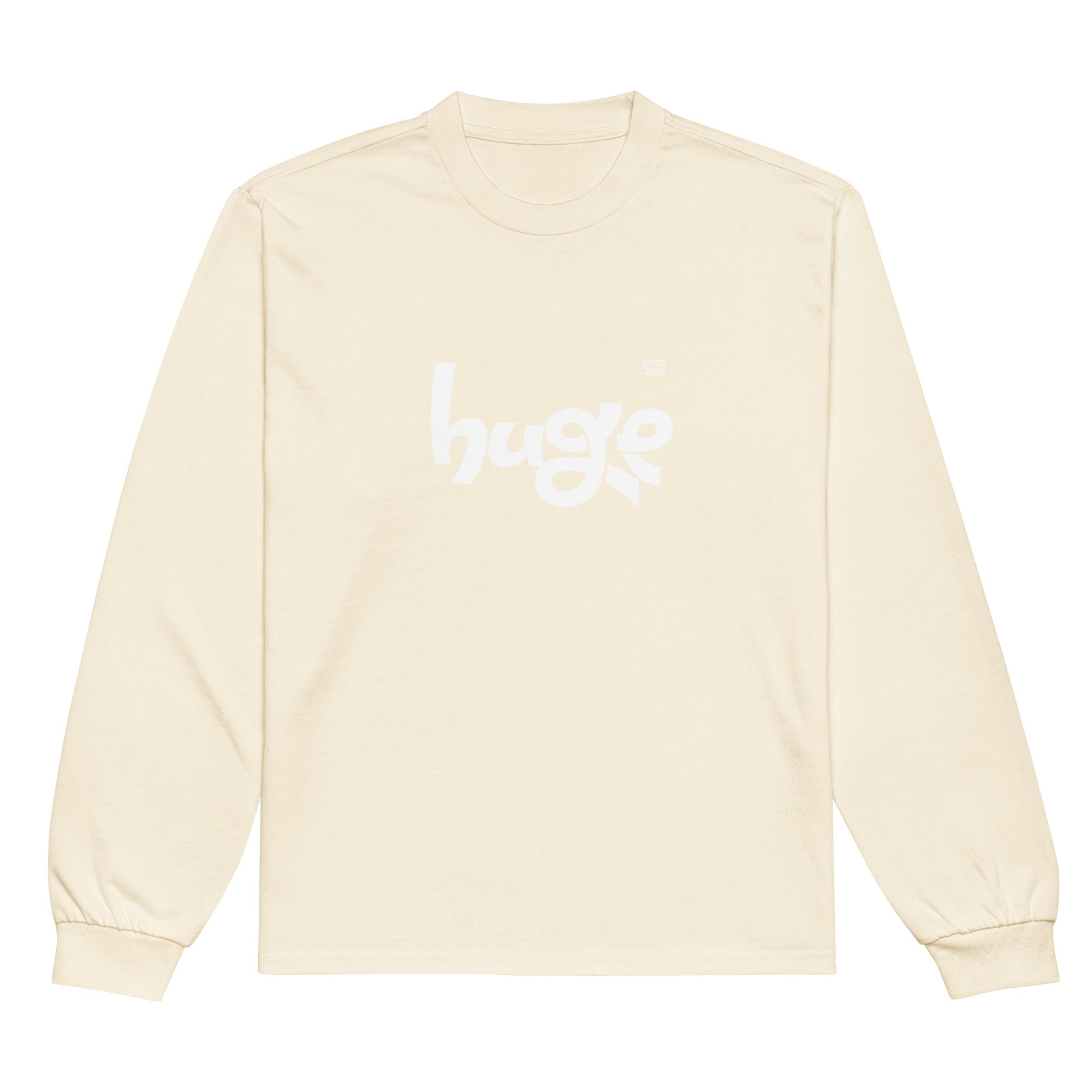Unisex Premium Heavyweight Long Sleeve Shirt | Huge long sleeve shirt AwRans Clothing unisex-premium-heavyweight-long-sleeve-shirt-ecru-front-67f2943038eb7