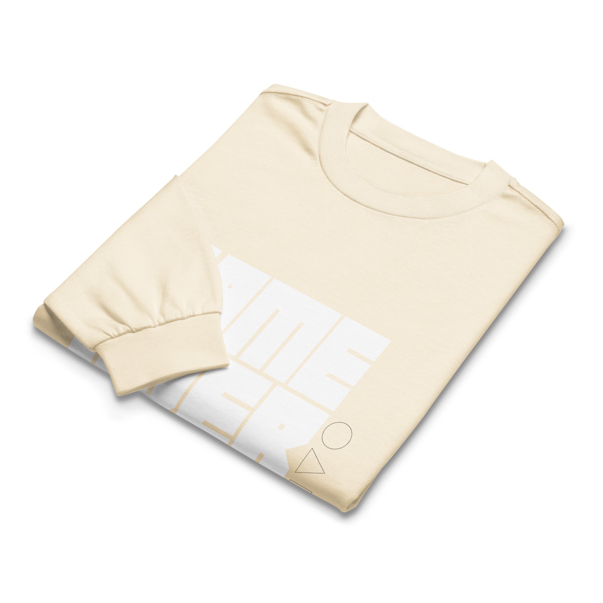 Unisex Premium Heavyweight Long Sleeve Shirt | Game Over long sleeve shirt AwRans Clothing unisex-premium-heavyweight-long-sleeve-shirt-ecru-front-67f2c242afbe9