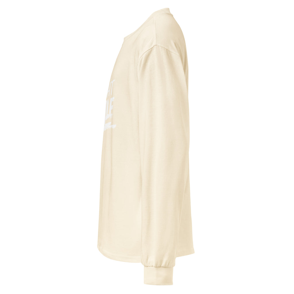 Unisex Premium Heavyweight Long Sleeve Shirt | Night Style long sleeve shirt AwRans Clothing unisex-premium-heavyweight-long-sleeve-shirt-ecru-left-67eaaba7e30a0
