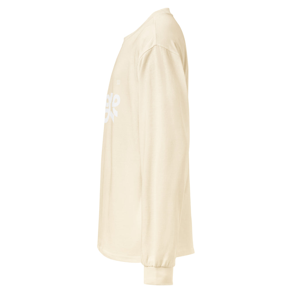 Unisex Premium Heavyweight Long Sleeve Shirt | Huge long sleeve shirt AwRans Clothing unisex-premium-heavyweight-long-sleeve-shirt-ecru-left-67f294304def2