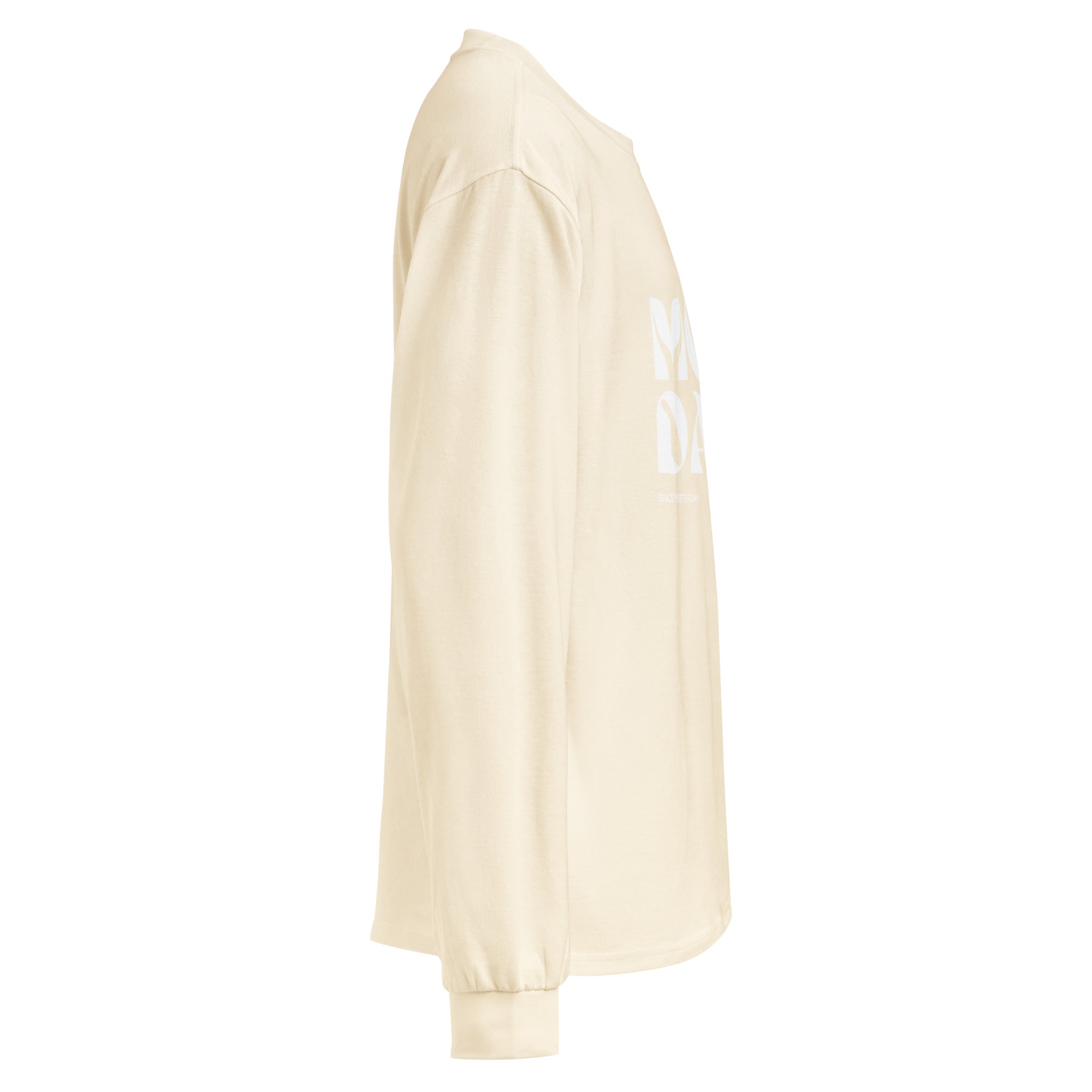 Unisex Premium Heavyweight Long Sleeve Shirt | Monday long sleeve shirt AwRans Clothing unisex-premium-heavyweight-long-sleeve-shirt-ecru-right-67eaac58496f4