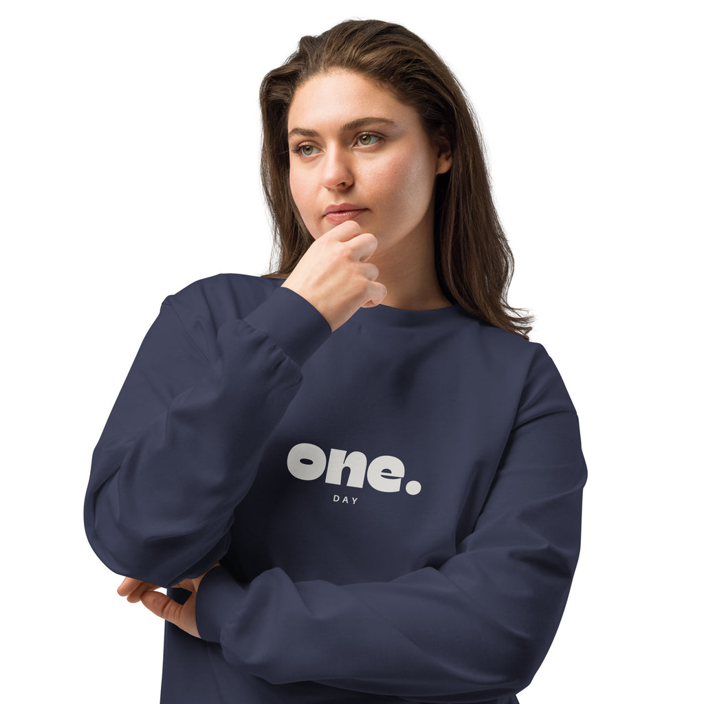Unisex Premium Heavyweight Long Sleeve Shirt | One Day long sleeve shirt AwRans Clothing unisex-premium-heavyweight-long-sleeve-shirt-midnight-blue-front-2-67eaaaf88027e
